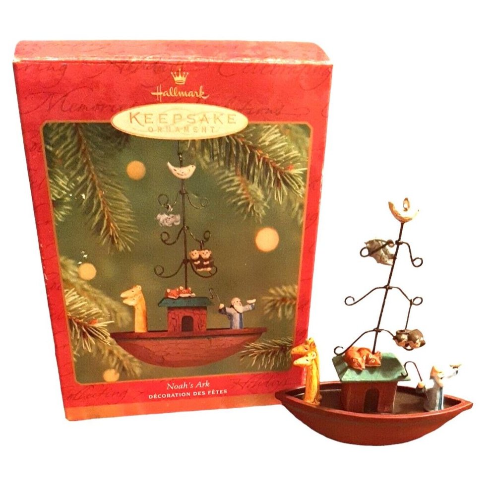Noahs Ark Hallmark Christmas Ornament In Box 2001